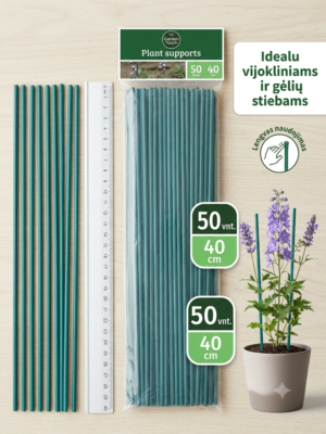 1787685332986 GARDEN TOUCH medinės augalų atramos 40 cm, 50 vnt